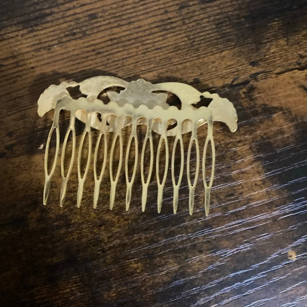 Vintage Cloisonné Enamel Hair Comb